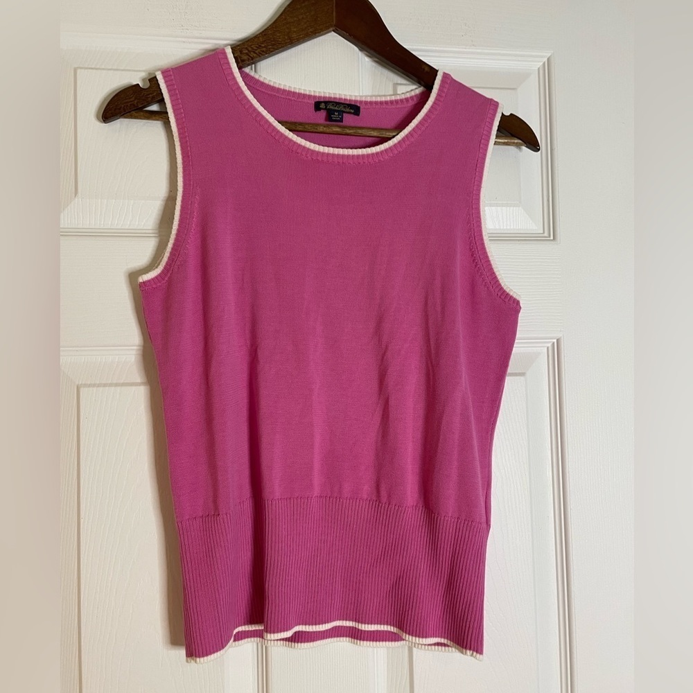 BROOKS BROTHERS PINK COTTON VEST